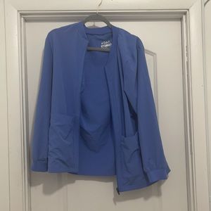 Adar Addition Scrub Set W/ Scrub Jacket Ciel Blue XL